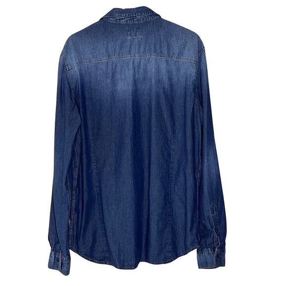 SISLEY  LONG SLEEVE  MEN'S DENIM SHIRT SIZE XXL‎ - Picture 2 of 8